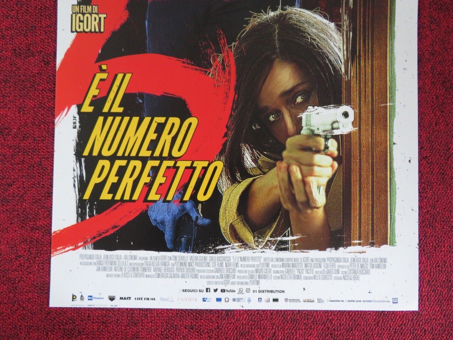 E IL NUMERO PERFETTO ITALIAN LOCANDINA (26.5"x12.5") POSTER TONI SERVILLO 2019 Rendezvous Cinema Movie posters