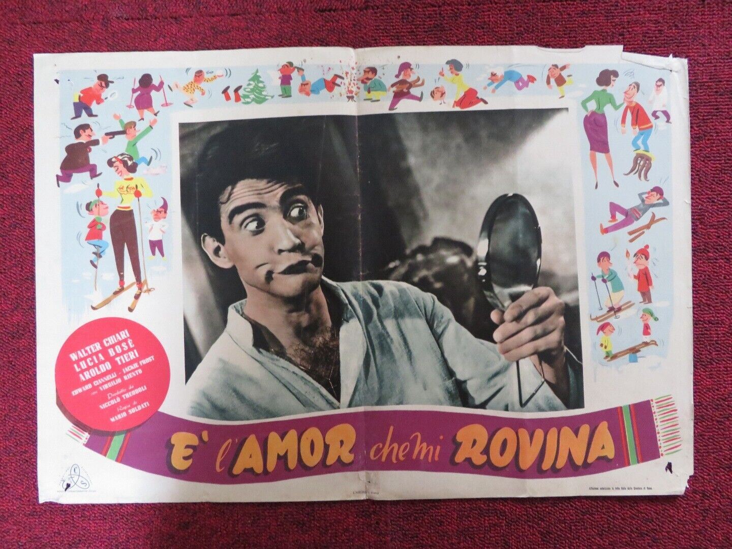 E L'AMOR CHE MI ROVINA - F ITALIAN FOTOBUSTA POSTER WALTER CHIARI LUCIA BOSE '51 Movie posters