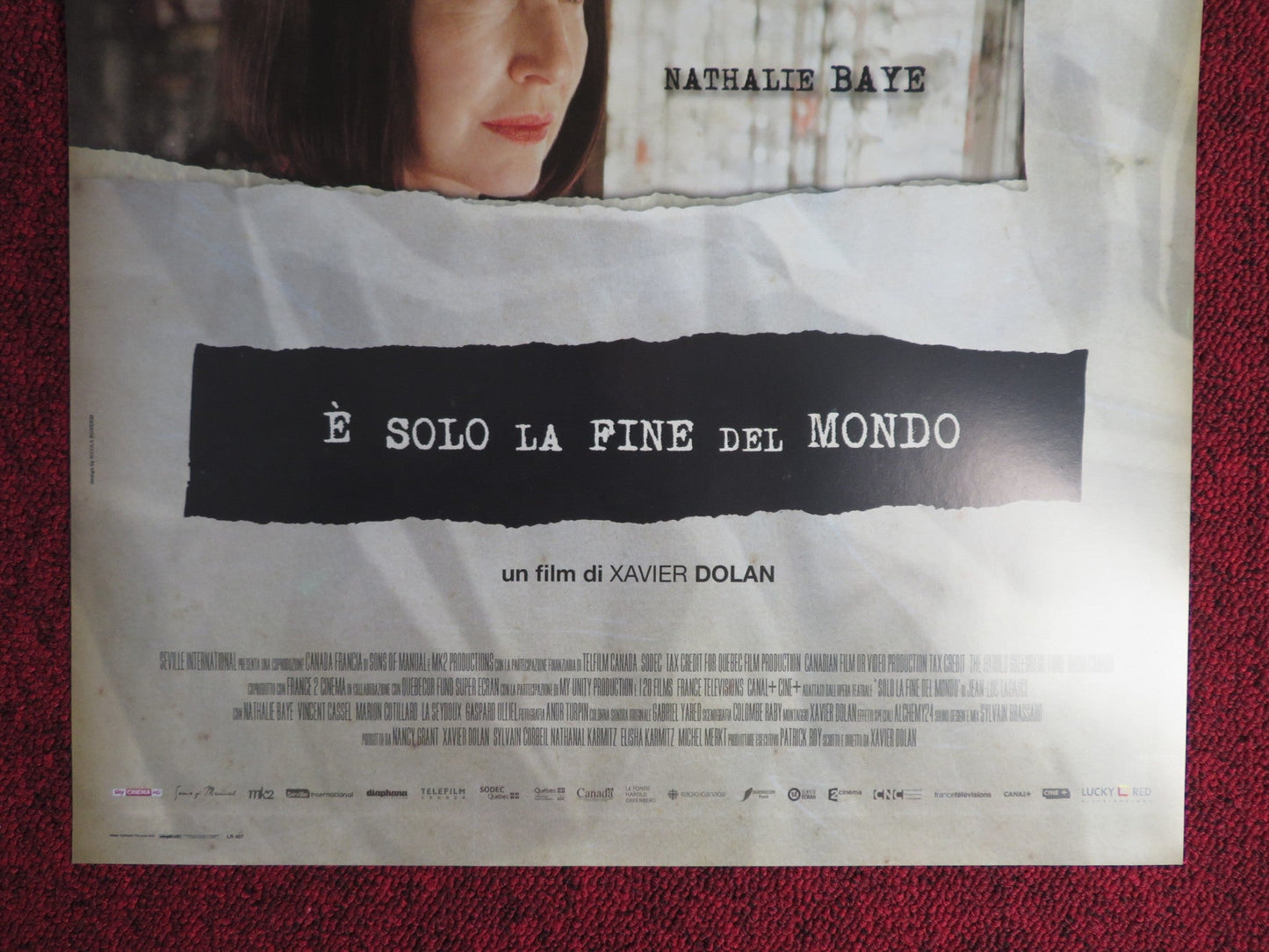 E SOLO LA FINE DEL MONDO ITALIAN LOCANDINA POSTER VINCENT CASSEL 2016 Rendezvous Cinema Movie posters