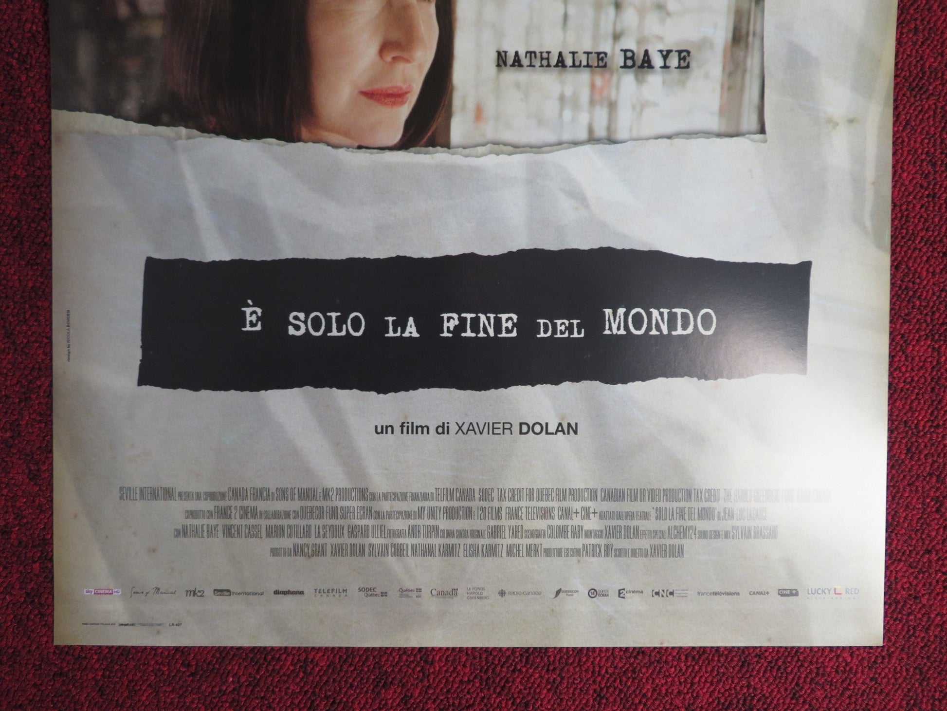 E SOLO LA FINE DEL MONDO ITALIAN LOCANDINA POSTER VINCENT CASSEL 2016 Rendezvous Cinema Movie posters