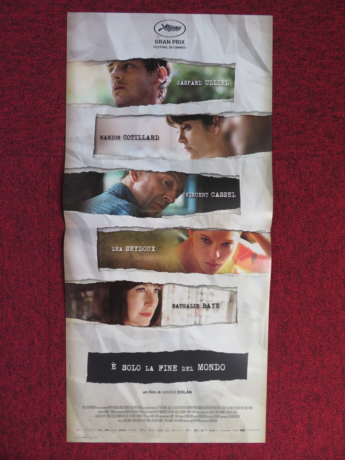 E SOLO LA FINE DEL MONDO ITALIAN LOCANDINA POSTER VINCENT CASSEL 2016 Rendezvous Cinema Movie posters