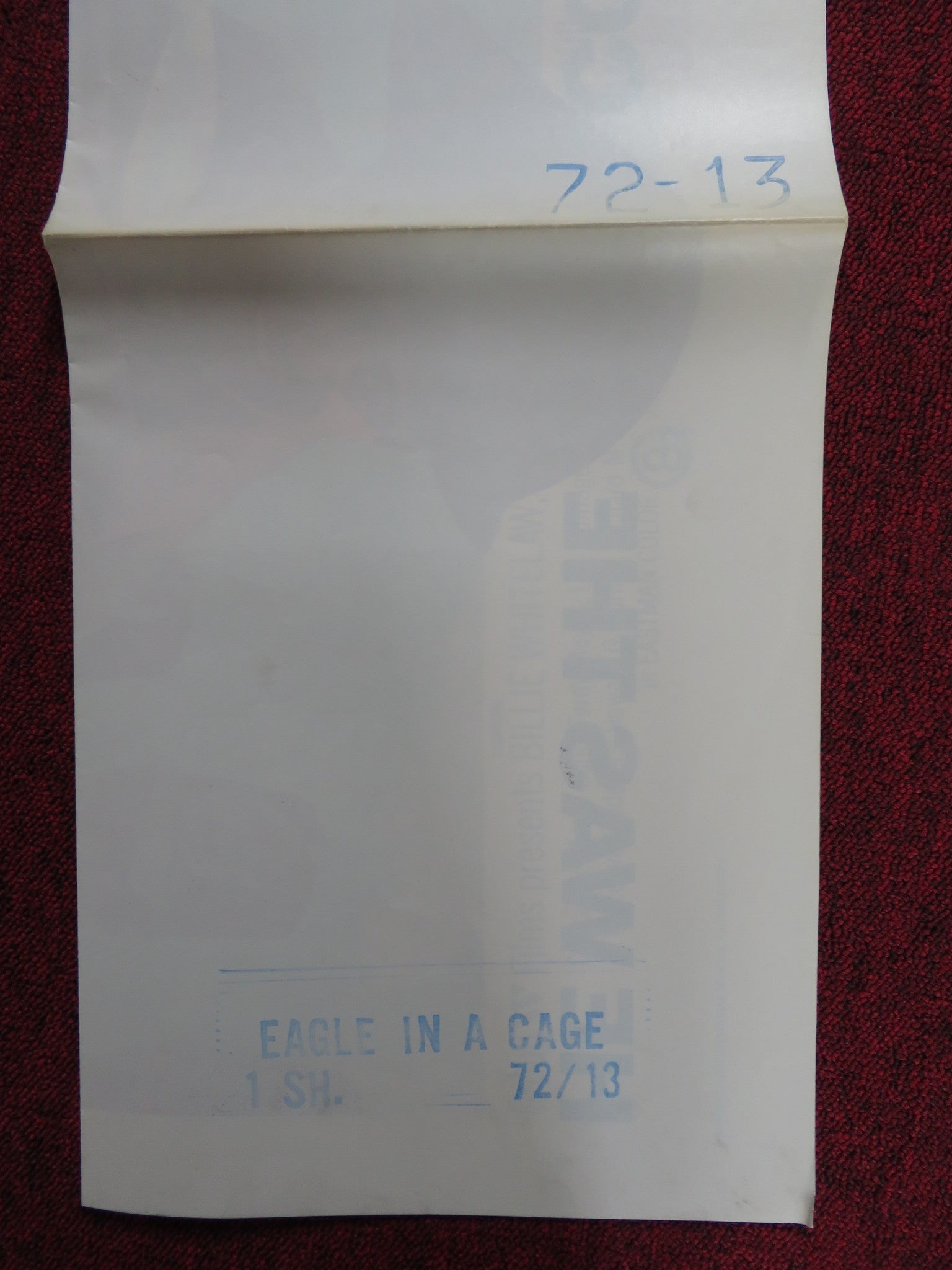 EAGLE IN A CAGE FOLDED US ONE SHEET POSTER BILLIE WHITELAW RALPH RICHARDSON 1972 Rendezvous Cinema Movie posters