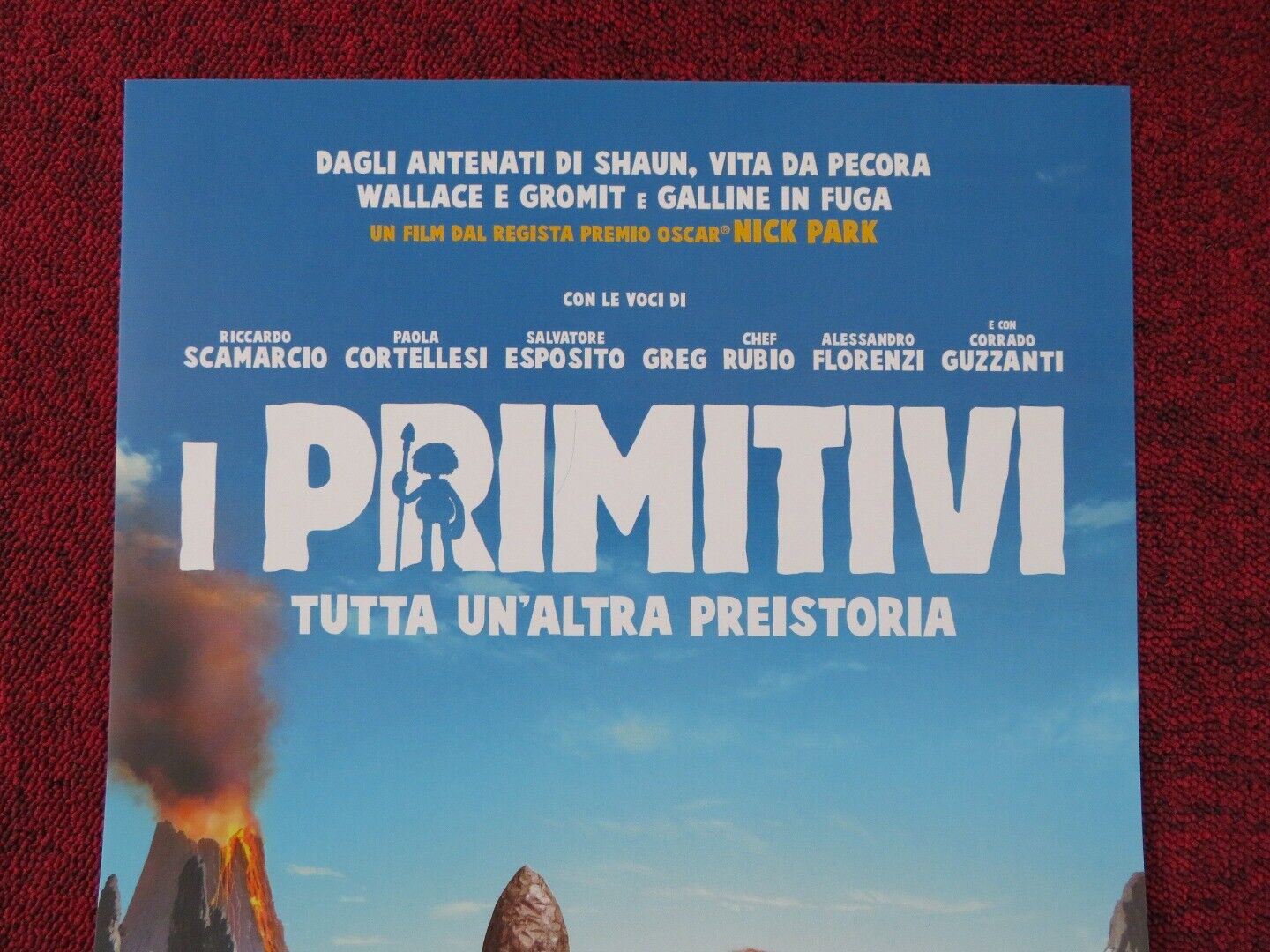 EARLY MAN ITALIAN LOCANDINA (26.5"x12.5") POSTER NICK PARK TIMOTHY SPALL 2018 Rendezvous Cinema Movie posters