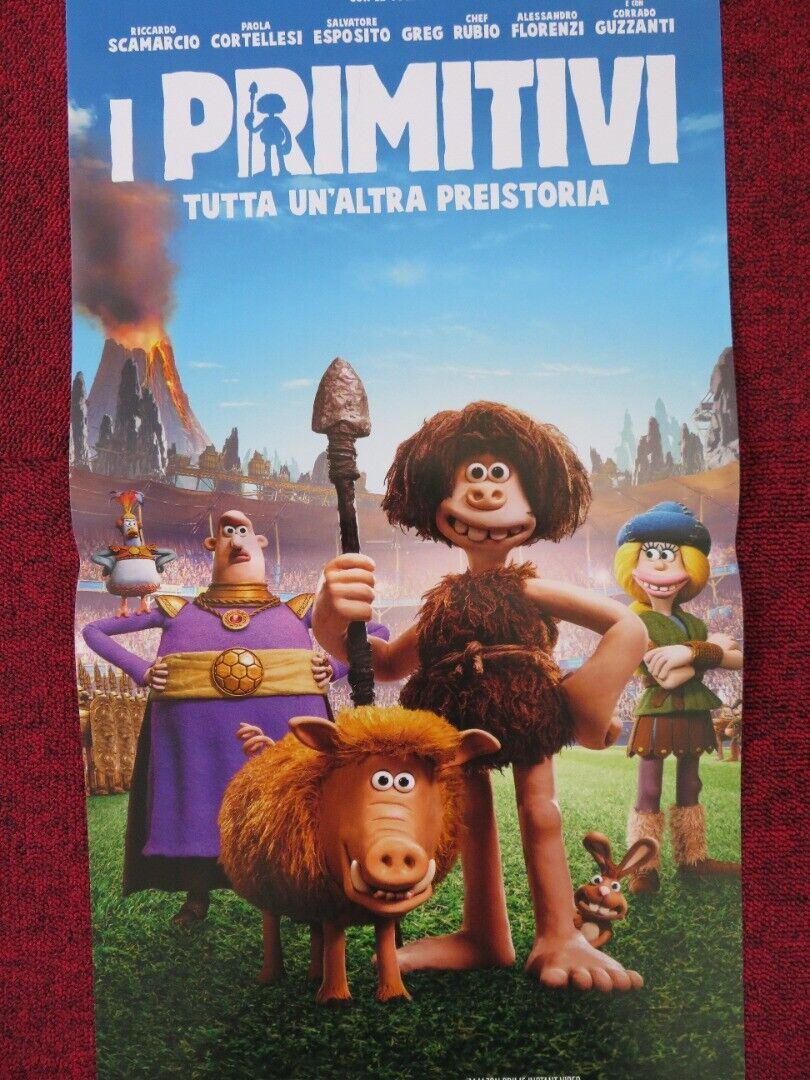 EARLY MAN ITALIAN LOCANDINA (26.5"x12.5") POSTER NICK PARK TIMOTHY SPALL 2018 Rendezvous Cinema Movie posters