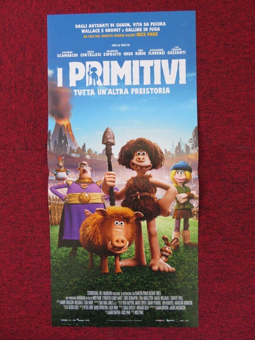 EARLY MAN ITALIAN LOCANDINA (26.5"x12.5") POSTER NICK PARK TIMOTHY SPALL 2018 Rendezvous Cinema Movie posters
