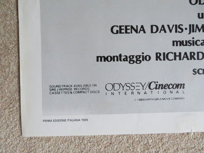 EARTH GIRLS ARE EASY ITALIAN 2 FOGLIO POSTER JEFF GOLDBLUM J. CAREY G.DAVIS 1988 Rendezvous Cinema Movie posters