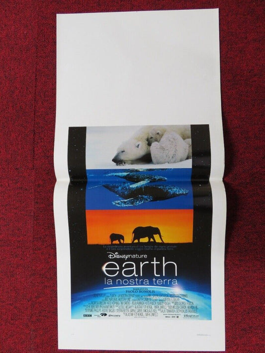 EARTH ITALIAN LOCANDINA (27.5"x13") POSTER DISNEY PAOLO BONOLIS 2007 Movie posters