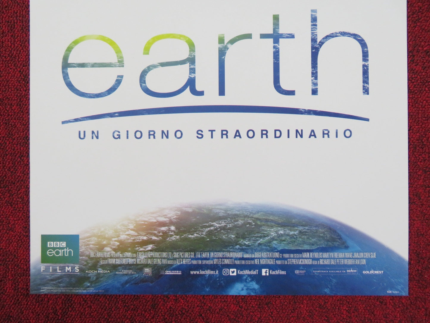 EARTH: ONE AMAZING DAY ITALIAN LOCANDINA POSTER ROBERT REDFORD JACKIE CHAN 2017 Rendezvous Cinema Movie posters