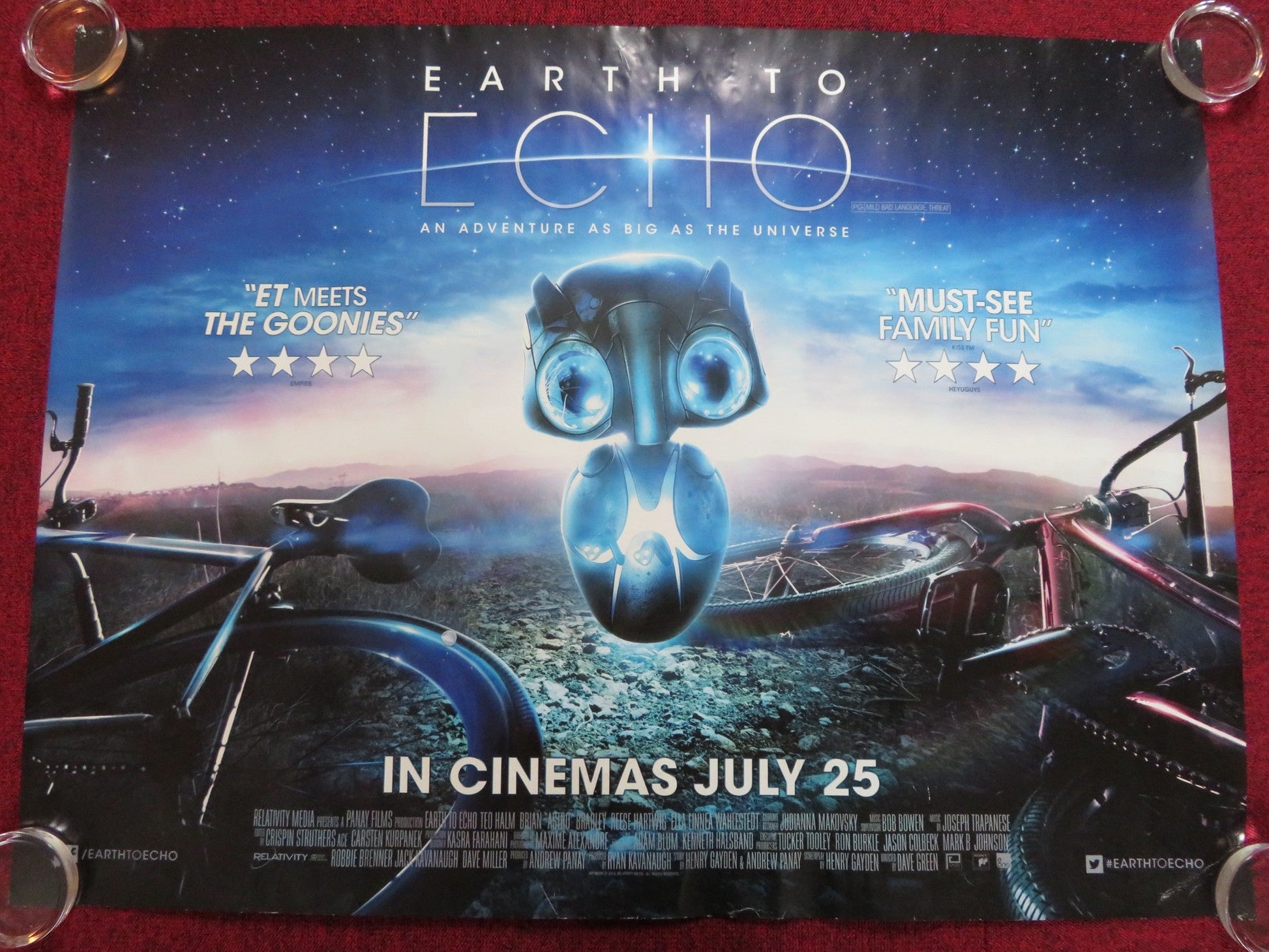 EARTH TO ECHO UK QUAD (30"x 40") ROLLED POSTER TEO HALM ASTRO 2014 Rendezvous Cinema Movie posters
