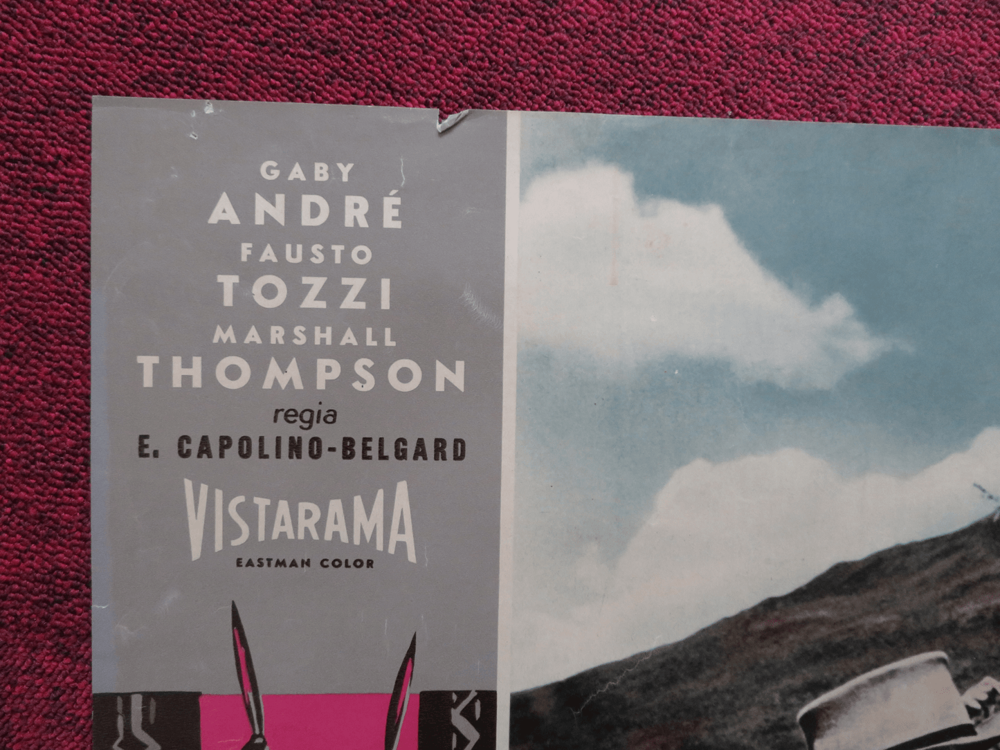 EAST OF KILIMANJARO ITALIAN FOTOBUSTA POSTER MARSHALL THOMPSON GARY ANDRE 1956 Rendezvous Cinema Movie posters