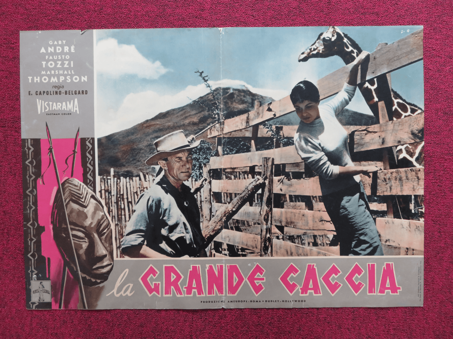 EAST OF KILIMANJARO ITALIAN FOTOBUSTA POSTER MARSHALL THOMPSON GARY ANDRE 1956 Rendezvous Cinema Movie posters