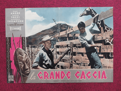 EAST OF KILIMANJARO ITALIAN FOTOBUSTA POSTER MARSHALL THOMPSON GARY ANDRE 1956 Rendezvous Cinema Movie posters