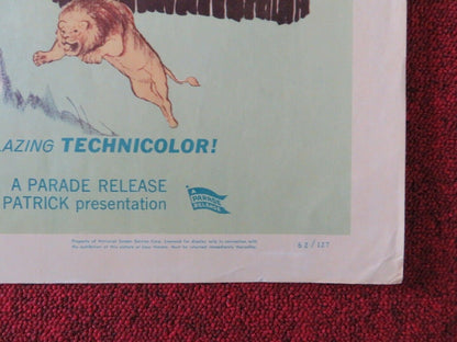 EAST OF KILIMANJARO US HALF SHEET (22"x 28") POSTER MARSHALL THOMPSON 1962 Movie posters