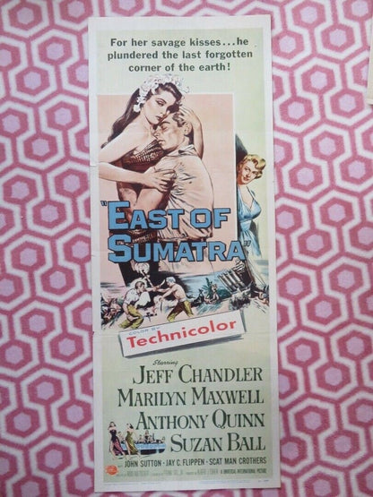 EAST OF SUMATRA US INSERT (14"x 36") POSTER JEFF CHANDLER MARILYN MAXWELL 1953 - Rendezvous Cinema