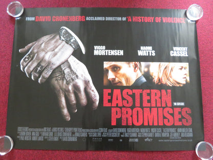 EASTERN PROMISES UK QUAD ROLLED POSTER CRONENBERG VIGGO MORTENSEN WATTS 2007 Rendezvous Cinema Movie posters