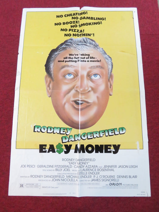 EASY MONEY FOLDED US ONE SHEET POSTER JOE PESCI GERALDINE FITZGERALD 1983 Rendezvous Cinema Movie posters