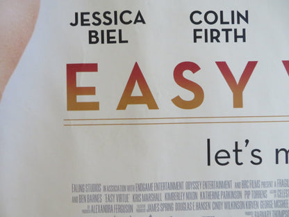 EASY VIRTUE UK QUAD ROLLED POSTER JESSICA BIEL COLIN FIRTH BEN BARNES 2008 Rendezvous Cinema Movie posters