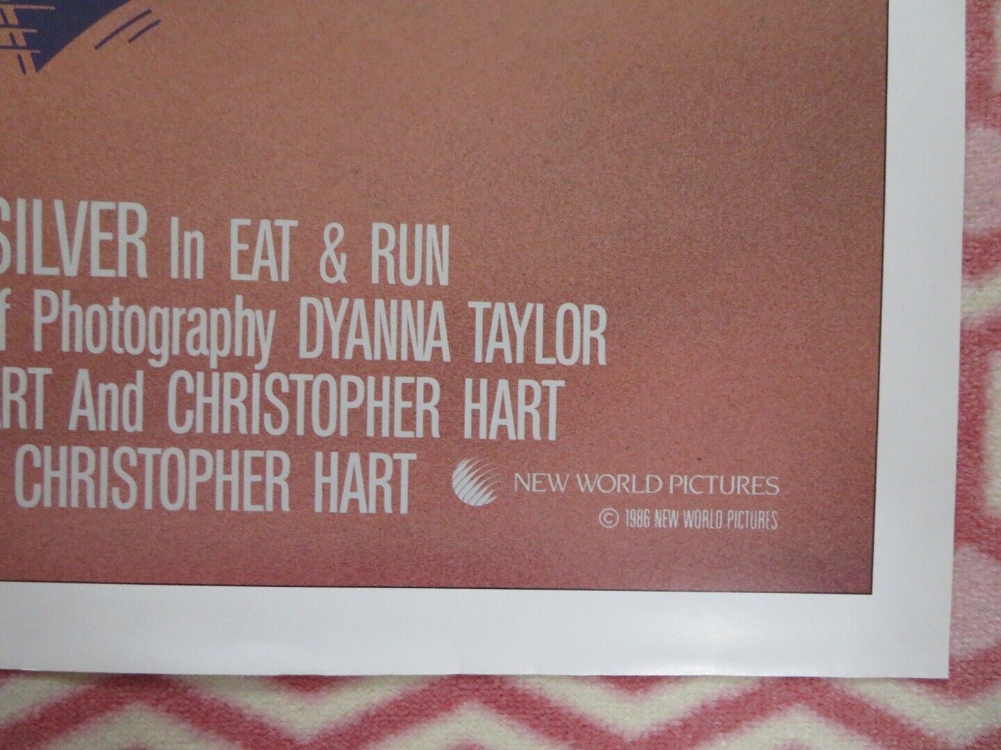 EAT & RUN FOLDED US ONE SHEET POSTER RON SILVER SHARON SCHLARTH 1986 Movie posters