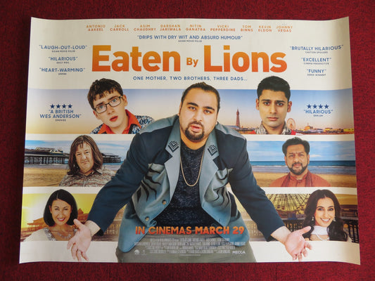 EATEN BY LIONS UK QUAD (30"x 40") ROLLED POSTER ANTONIO AAKEEL JOHNNY VEGAS 2018 Rendezvous Cinema Movie posters