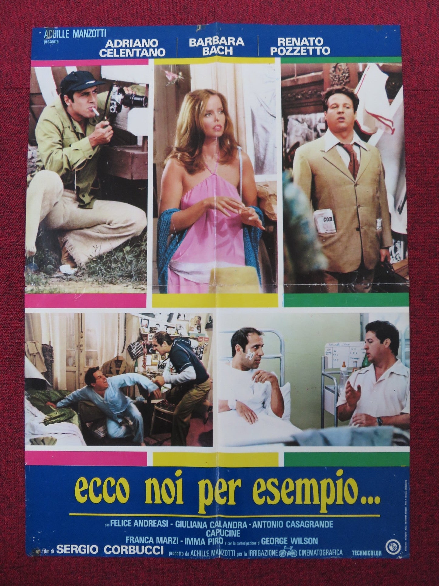 ECCO NOI PER ESEMPIO ITALIAN FOGLIO POSTER ADRIANO CELENTANO POZZETTO 1977 Rendezvous Cinema Movie posters