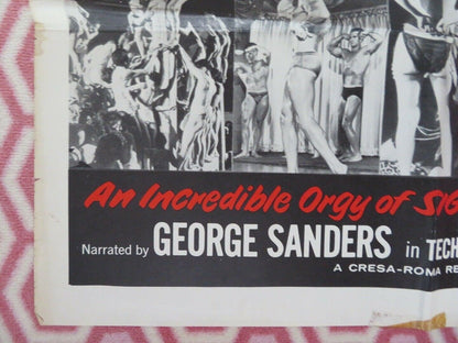 ECCO / THIS SHOCKING WORLD US ONE SHEET POSTER GEORGE SANDERS 1963 - Rendezvous Cinema