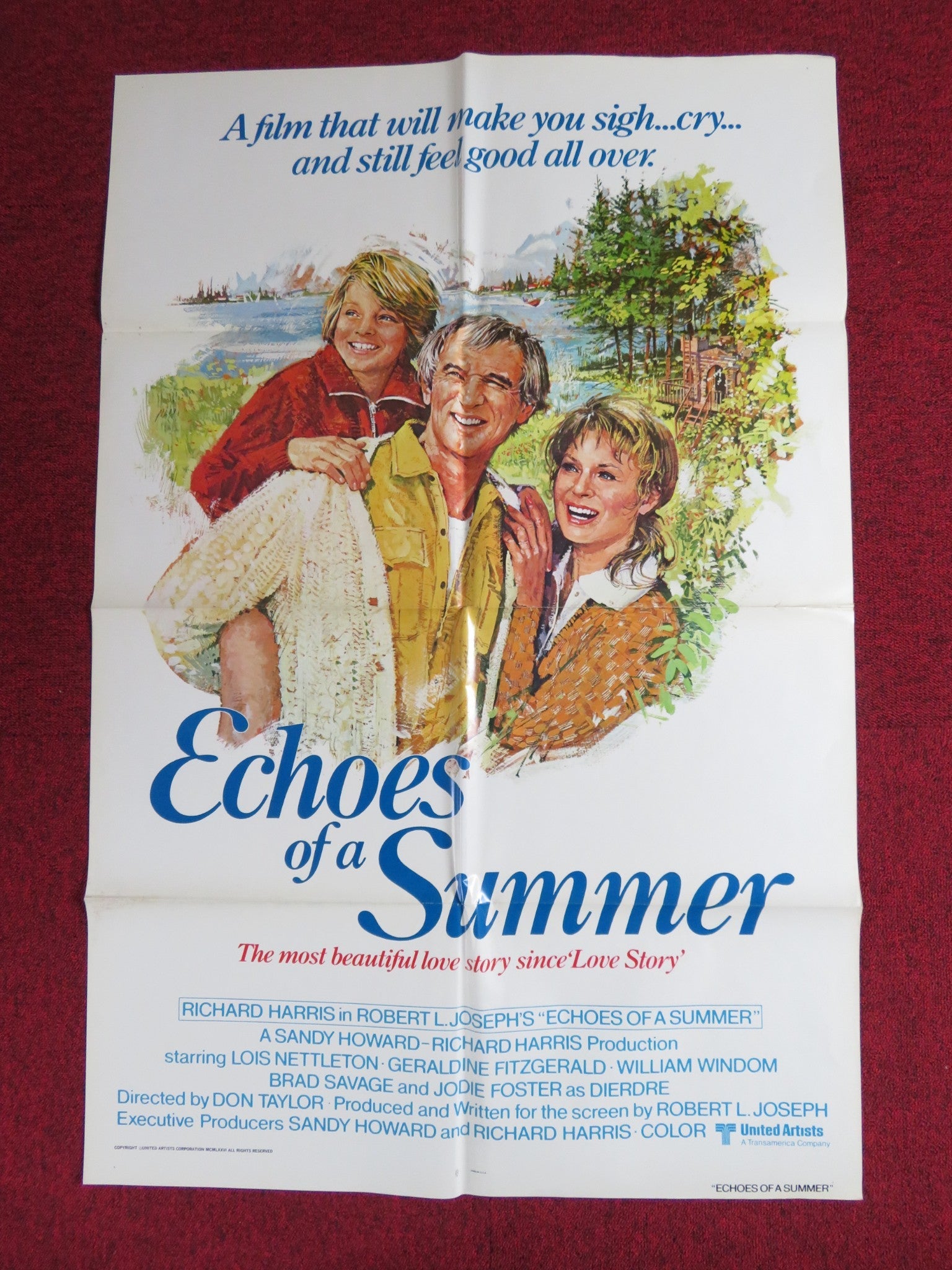 ECHOES OF A SUMMER FOLDED US ONE SHEET POSTER RICHARD HARRIS LOIS NETTLETON 1976 Rendezvous Cinema Movie posters