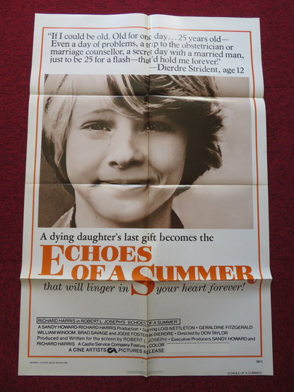 ECHOES OF A SUMMER FOLDED US ONE SHEET POSTER RICHARD HARRIS LOIS NETTLETON 1976 Rendezvous Cinema Movie posters