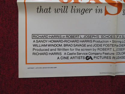 ECHOES OF A SUMMER FOLDED US ONE SHEET POSTER RICHARD HARRIS LOIS NETTLETON 1976 Rendezvous Cinema Movie posters