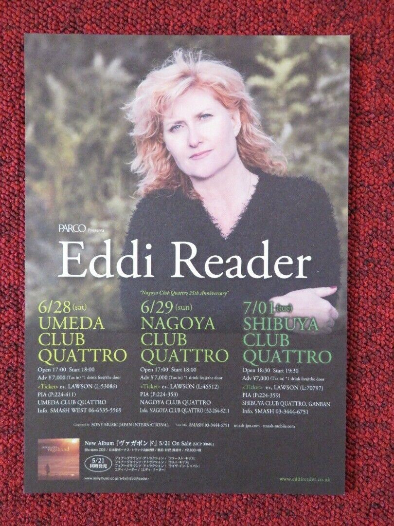 EDDI READER - JAPAN TOUR JAPANESE MUSIC TOUR GIG POSTER 2014 Movie posters