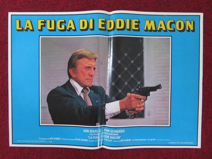 EDDIE MACON'S RUN - A ITALIAN FOTOBUSTA POSTER KIRK DOUGLAS JOHN SCHNEIDER 1983 Rendezvous Cinema Movie posters