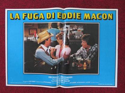 EDDIE MACON'S RUN - C ITALIAN FOTOBUSTA POSTER KIRK DOUGLAS JOHN SCHNEIDER 1983 Rendezvous Cinema Movie posters