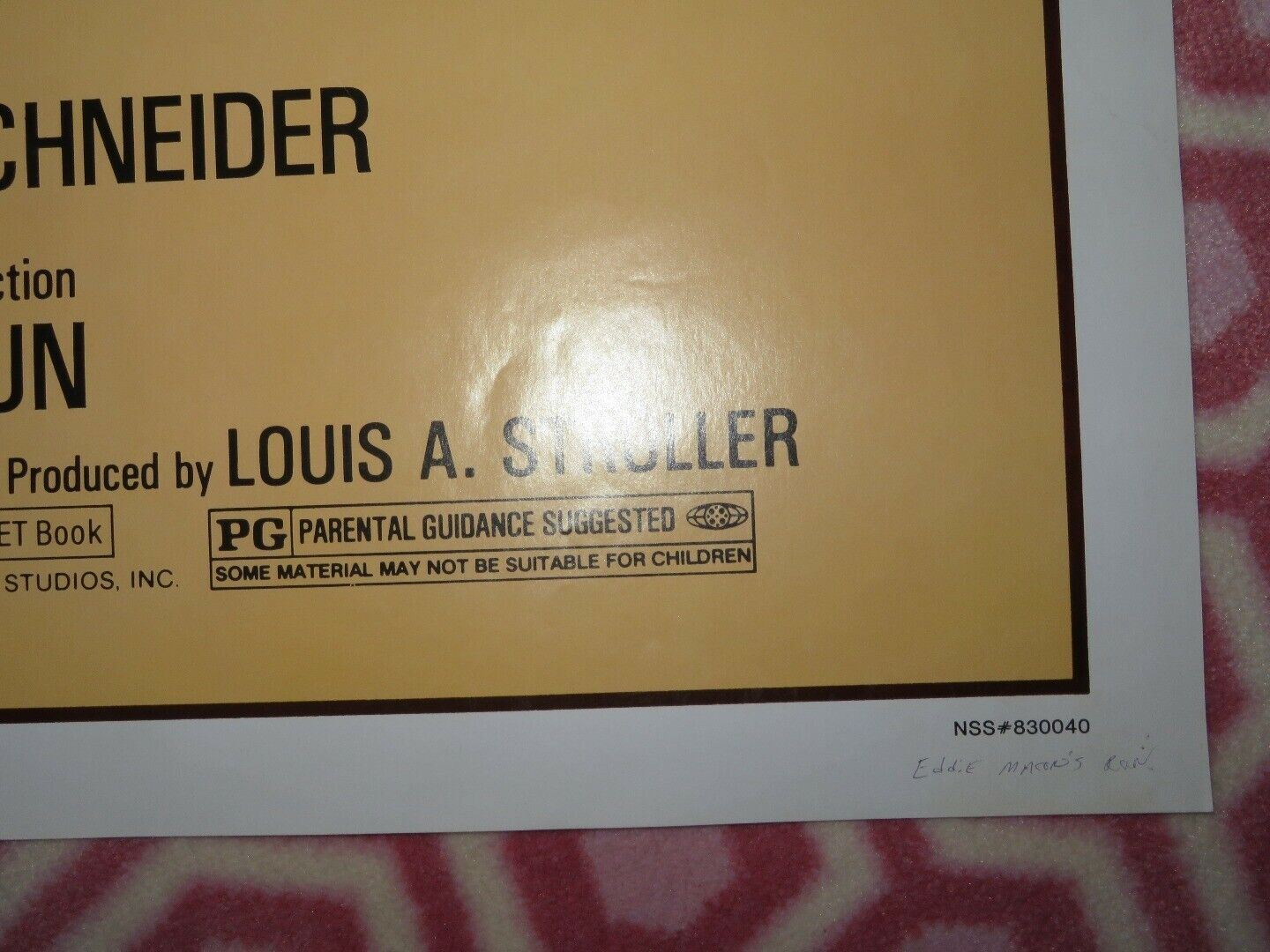 EDDIE MACON'S RUN FOLDED US ONE SHEET POSTER KIRK DOUGLAS JOHN SCHNEIDER 1983 Movie posters