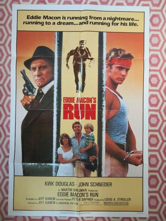 EDDIE MACONS RUN US ONE SHEET POSTER KIRK DOUGLAS JOHN SCHNEIDER 1983 Movie posters