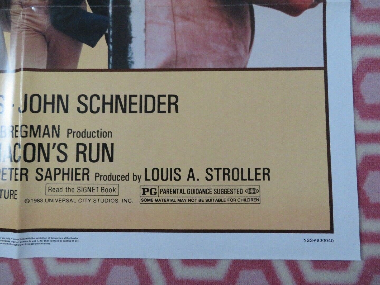 EDDIE MACONS RUN US ONE SHEET POSTER KIRK DOUGLAS JOHN SCHNEIDER 1983 Movie posters