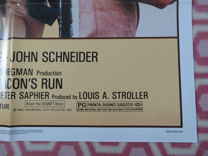 EDDIE MACONS RUN US ONE SHEET POSTER KIRK DOUGLAS JOHN SCHNEIDER 1983 Movie posters