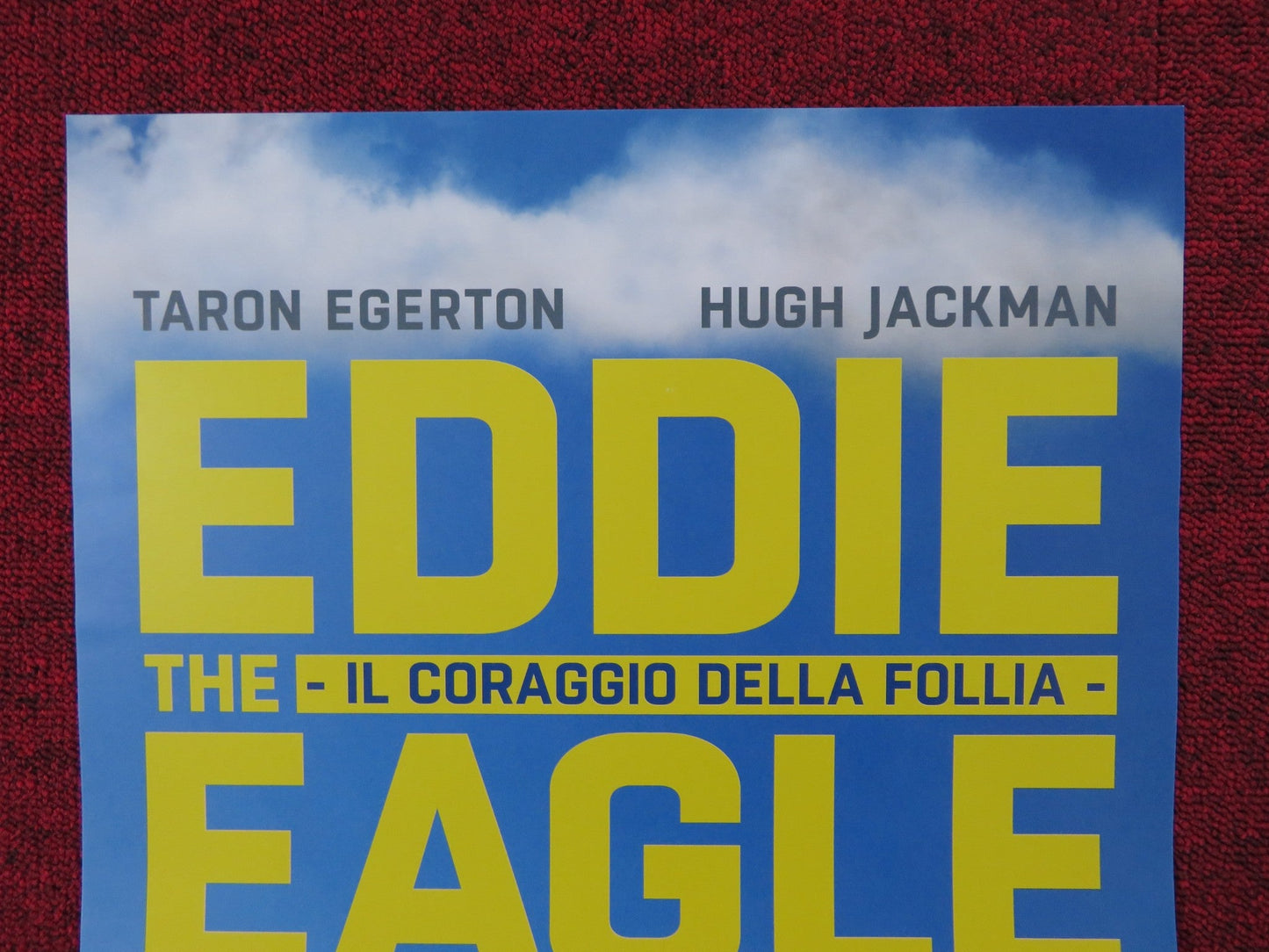 EDDIE THE EAGLE ITALIAN LOCANDINA POSTER TARON EGERTON HUGH JACKMAN 2015 Rendezvous Cinema Movie posters