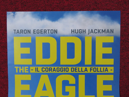 EDDIE THE EAGLE ITALIAN LOCANDINA POSTER TARON EGERTON HUGH JACKMAN 2015 Rendezvous Cinema Movie posters