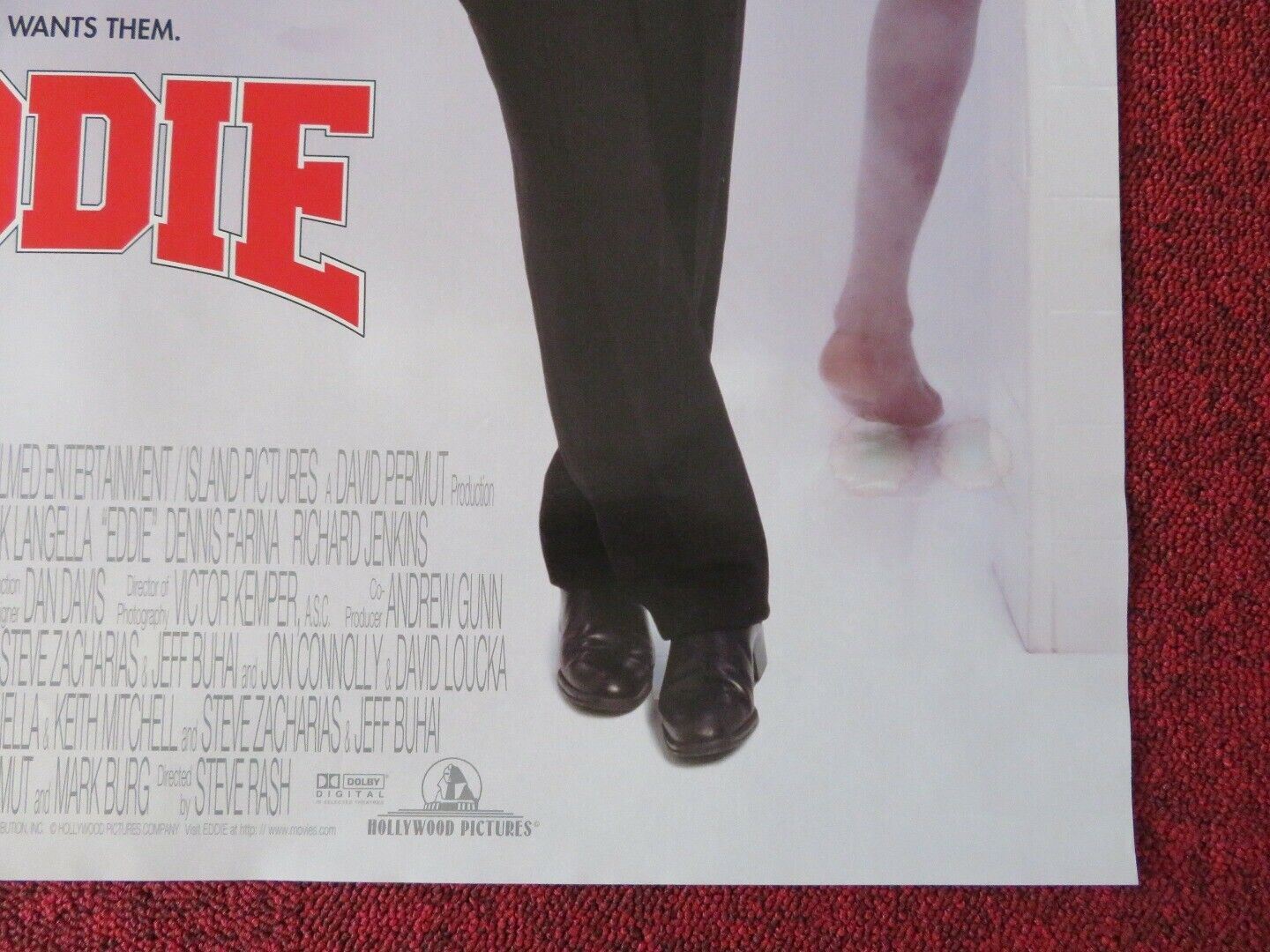 EDDIE US ROLLED (27"x18.5") POSTER WHOOPI GOLDBERG FRANK LANGELLA 1996 Movie posters