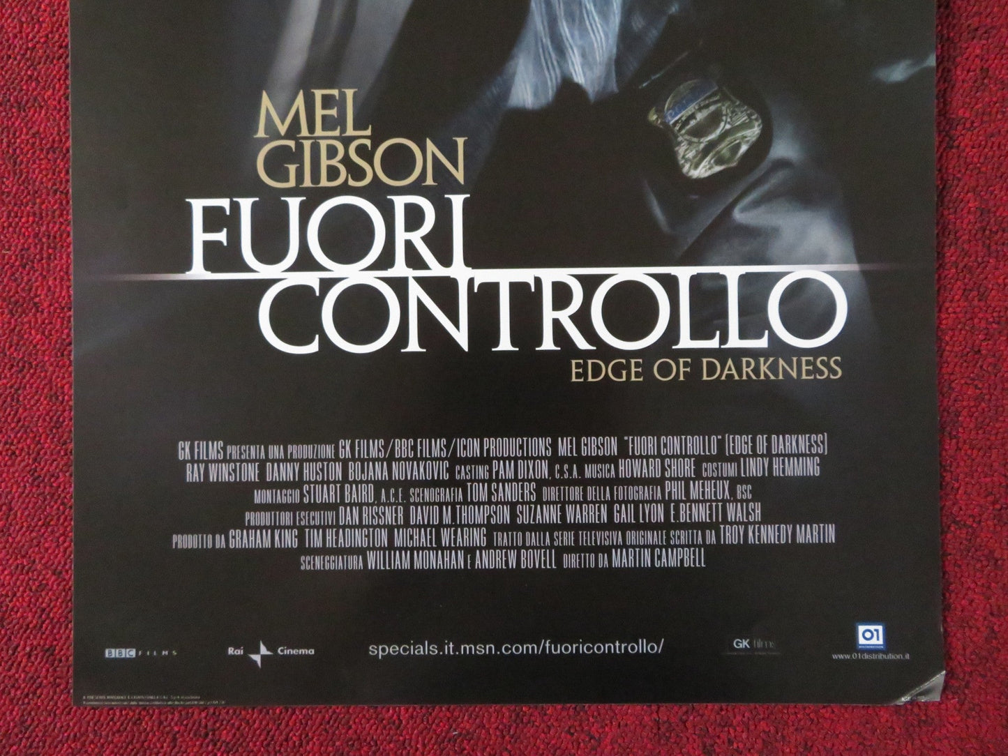 EDGE OF DARKNESS ITALIAN LOCANDINA POSTER MEL GIBSON RAY WINSTONE 2010 Rendezvous Cinema Movie posters