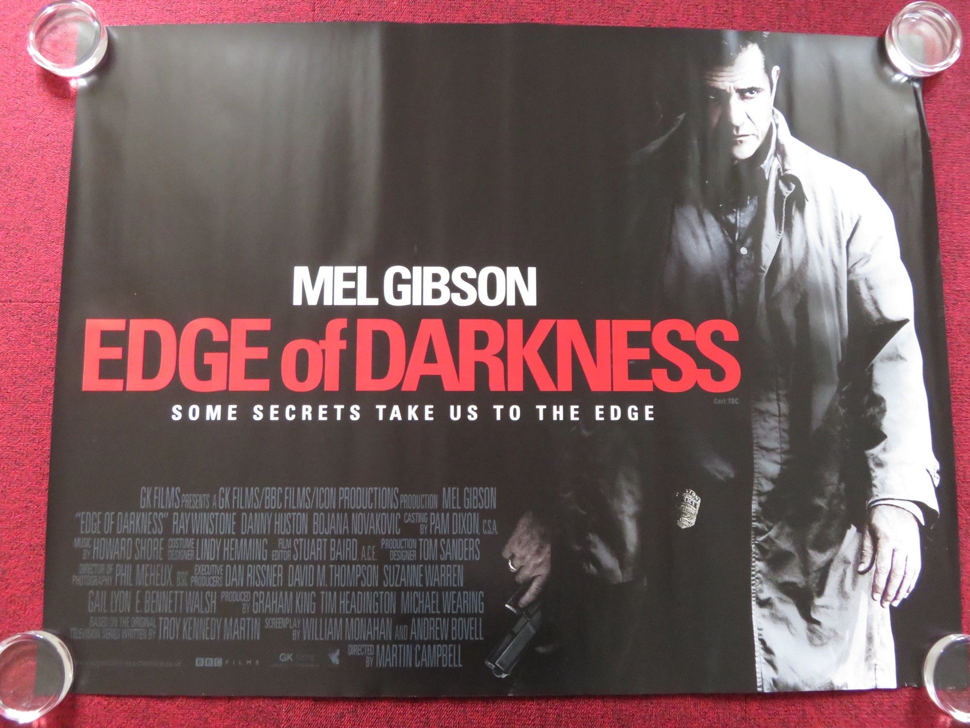 EDGE OF DARKNESS UK QUAD (30"x 40") ROLLED POSTER MEL GIBSON RAY WINSTONE 2010 Rendezvous Cinema Movie posters