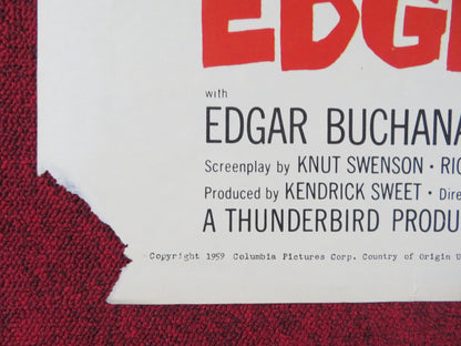 EDGE OF ETERNITY FOLDED US ONE SHEET POSTER CORNEL WILDE VICTORIA SHAW 1959 Rendezvous Cinema Movie posters