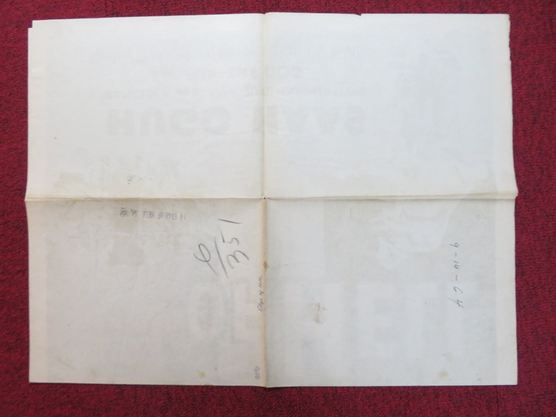 EDGE OF HELL FOLDED US ONE SHEET POSTER HUGO HAAS FRANCESCA DE SCAFFA 1956 Rendezvous Cinema Movie posters