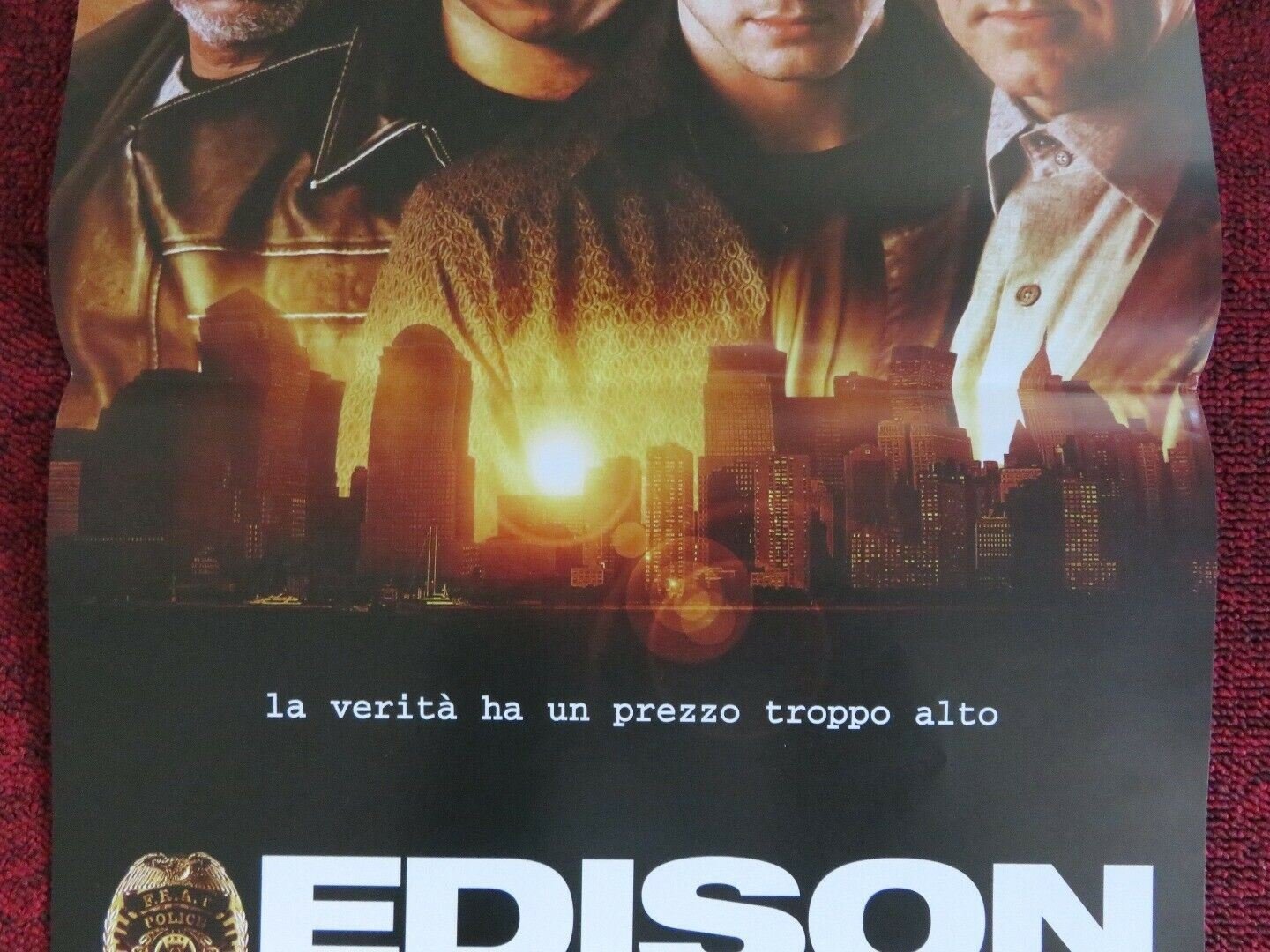 EDISON CITY ITALIAN LOCANDINA (26.5"x12.5") POSTER MORGAN FREEMAN 2005 - Rendezvous Cinema