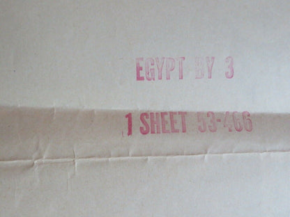 EGYPT BY 3 FOLDED US ONE SHEET POSTER JOSEPH COTTEN ANN STANVILLE 1953 Movie posters