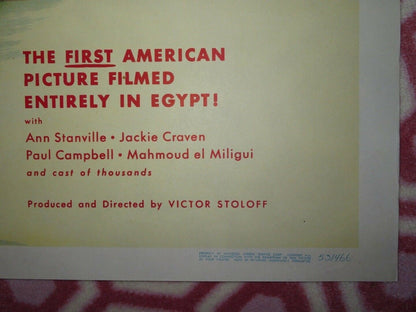 EGYPT BY 3 FOLDED US ONE SHEET POSTER JOSEPH COTTEN ANN STANVILLE 1953 Movie posters