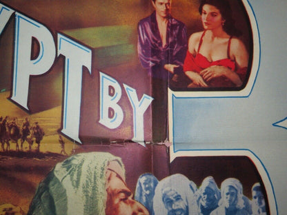 EGYPT BY 3 FOLDED US ONE SHEET POSTER JOSEPH COTTEN ANN STANVILLE 1953 Movie posters