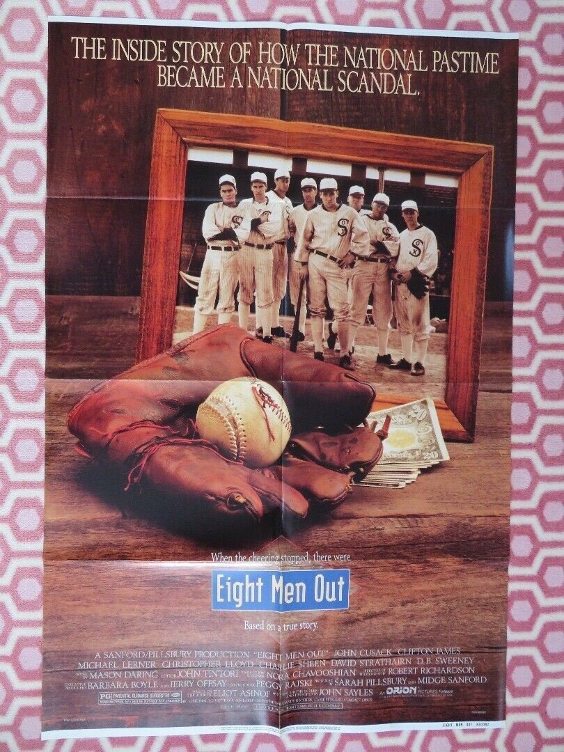 EIGHT MEN OUT 1988 US ONE SHEET POSTER BASEBALL CHARLIE SHEEN TRUE Movie posters