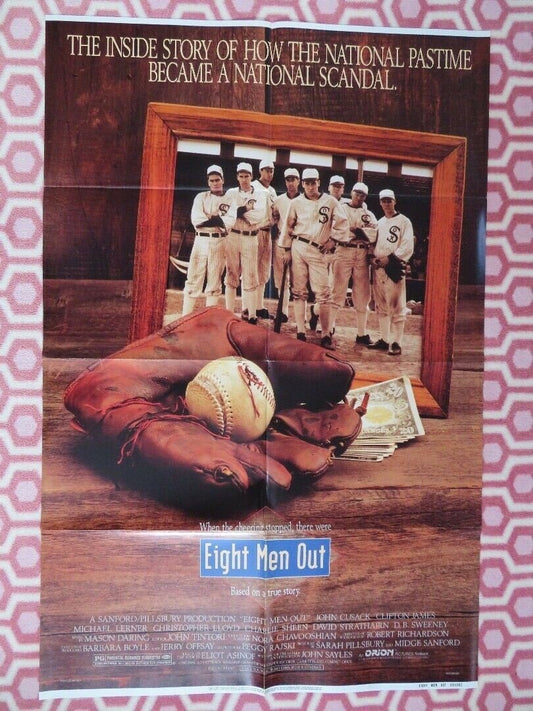 EIGHT MEN OUT 1988 US ONE SHEET POSTER BASEBALL CHARLIE SHEEN TRUE Movie posters