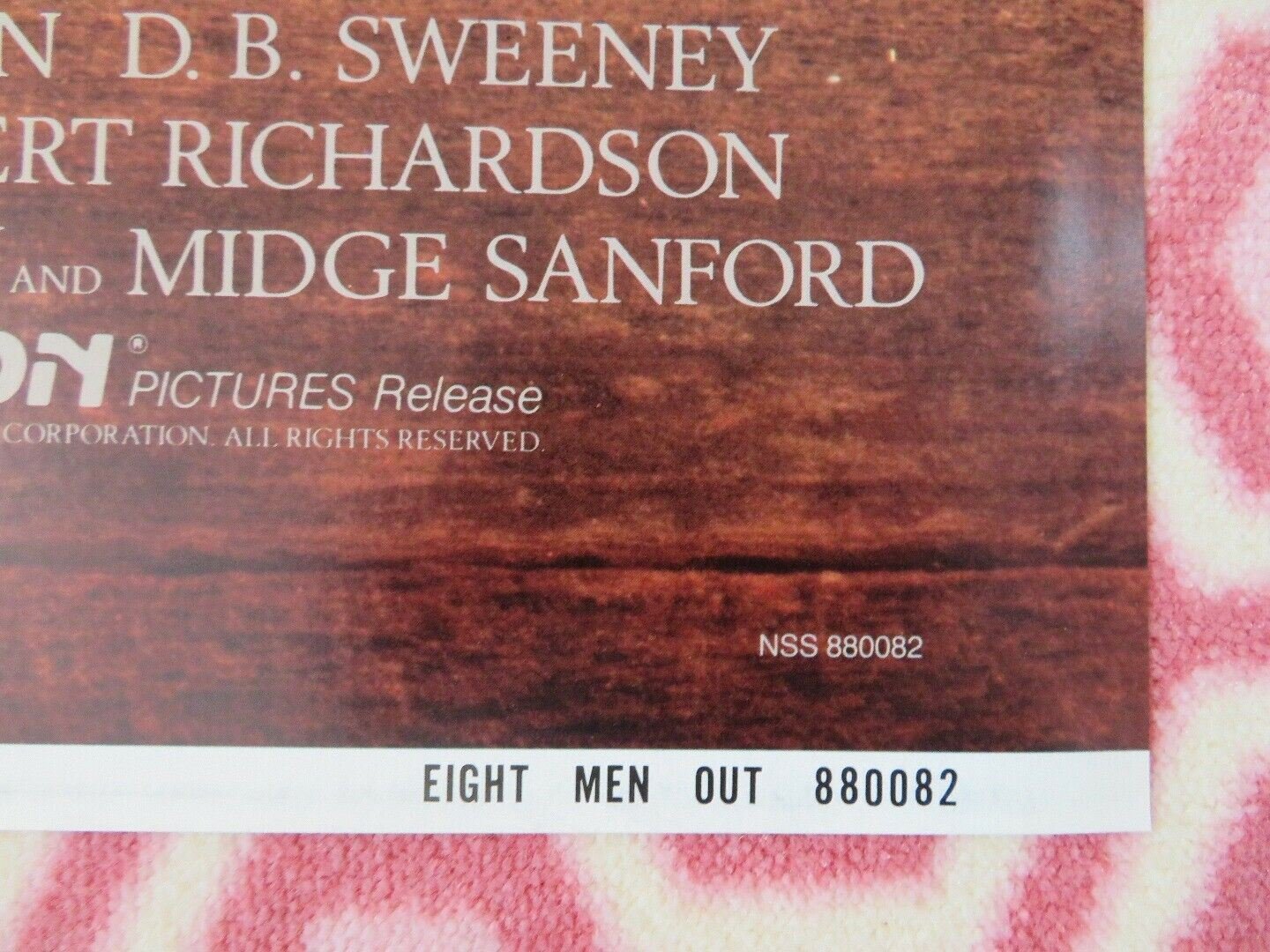 EIGHT MEN OUT 1988 US ONE SHEET POSTER BASEBALL CHARLIE SHEEN TRUE Movie posters