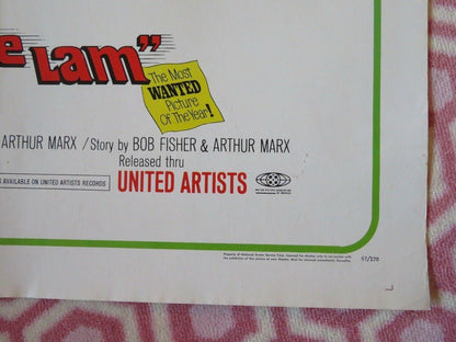 EIGHT ON THE LAM FOLDED US ONE SHEET POSTER BOB HOPE PHYLLIS DILLER 1967 Movie posters